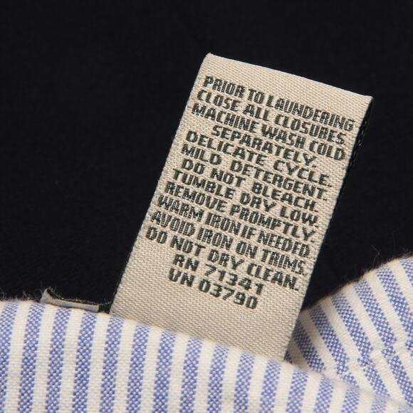 Vintage LL Bean Striped Blazer Jacket Size 12 Cotton Blend - Picture 11 of 11